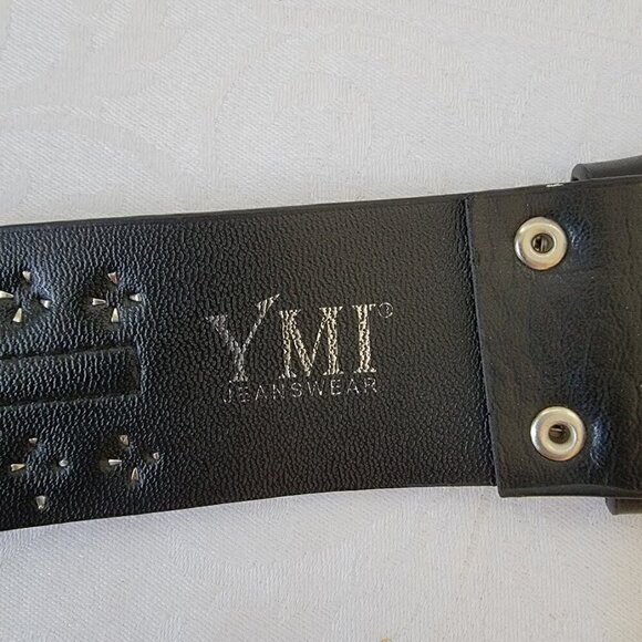 YMI Jeans Studded Faux Leather Belt - 33" Max Size - 38" Total Length - Picture 4 of 6